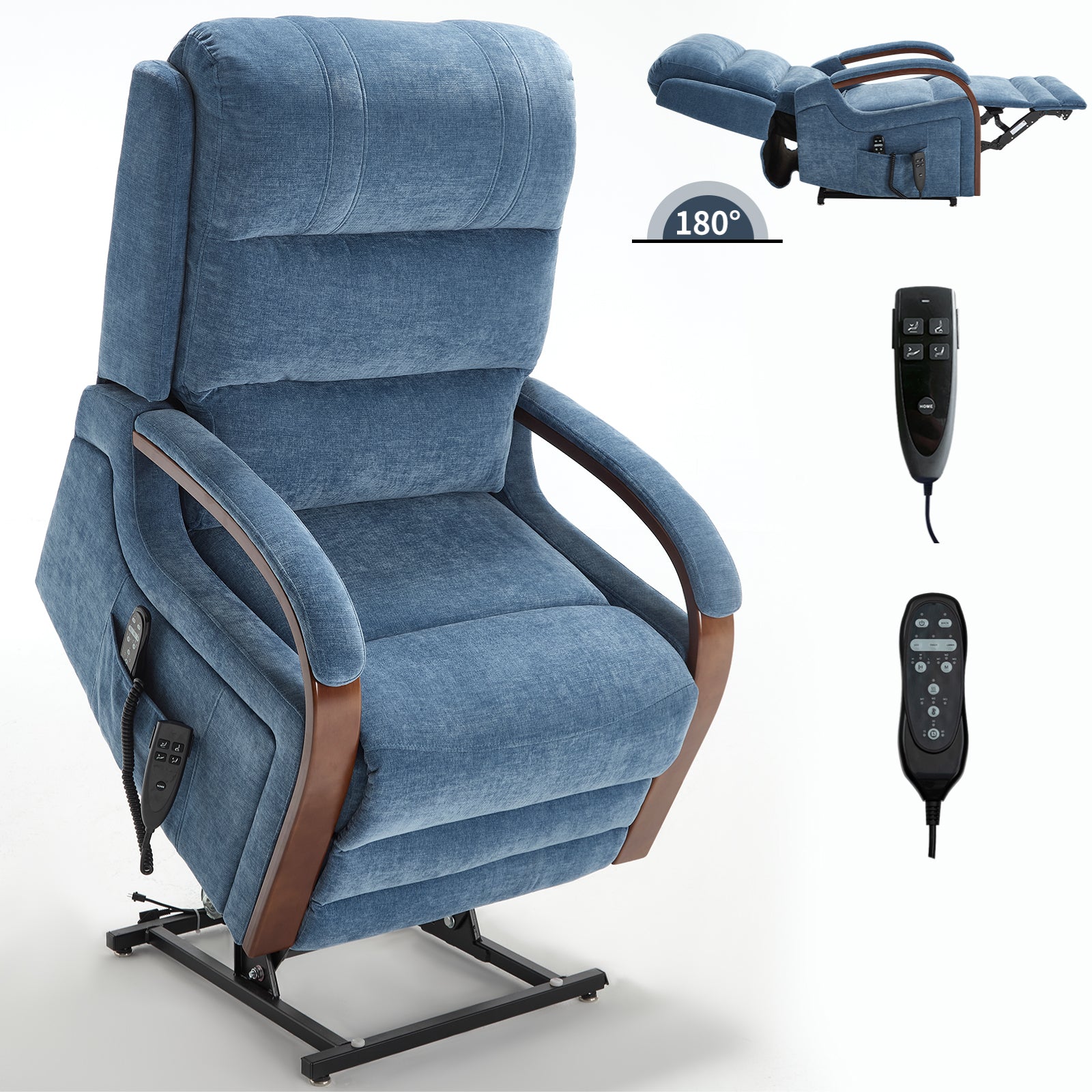 Power Chenille Lift Recliner Chair Dual Motor Infinite Position Up to 350 Pounds detail image 10