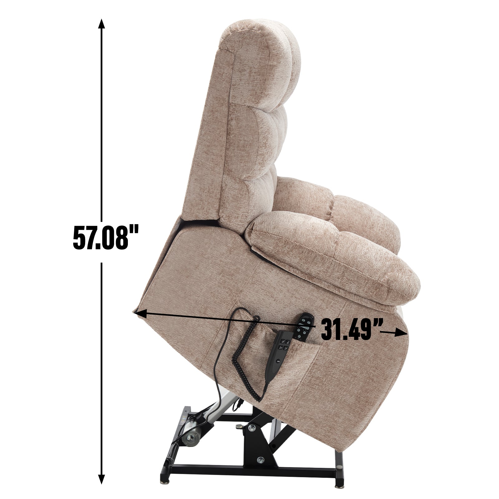 Dual-Motor Lift Recliner with Heat & Massage, 350 lb Capacity detail image 9