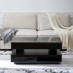 Lift-Top Coffee Table with Storage & LED Lights desktop storage organizer