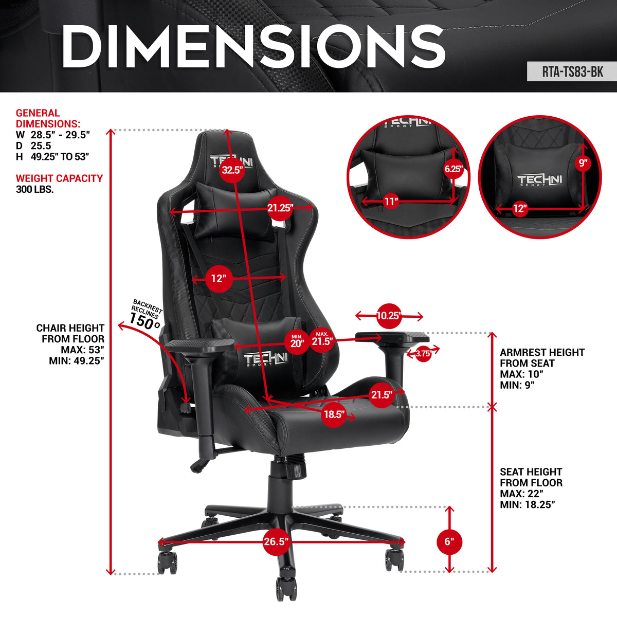 Techni Sport TS-83 Ergonomic Office Chair product image 4