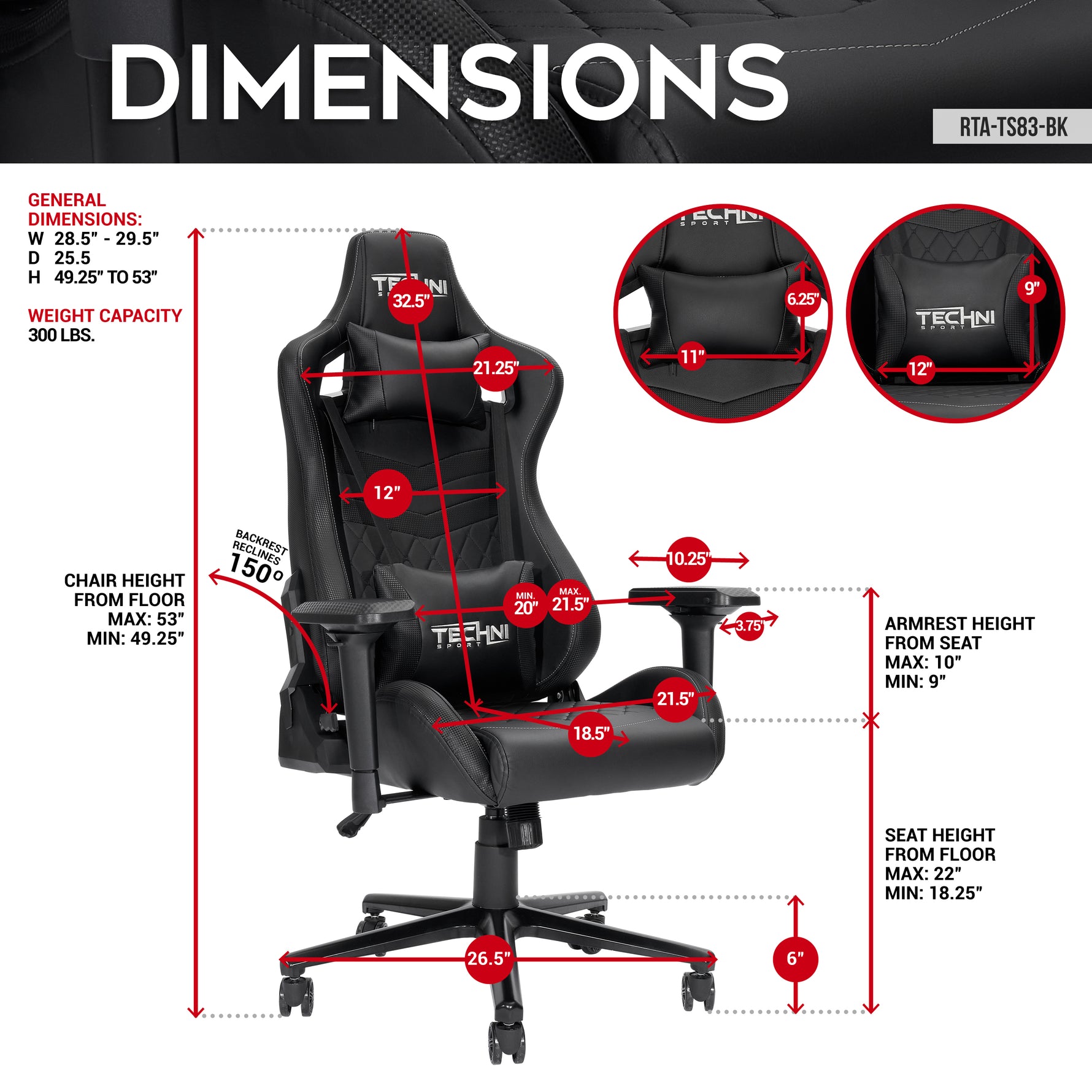 Techni Sport TS-83 Ergonomic Office Chair product image 4
