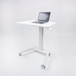 Compact Tech Desk Standing and Adjustable Desk - Sleek Space Mod