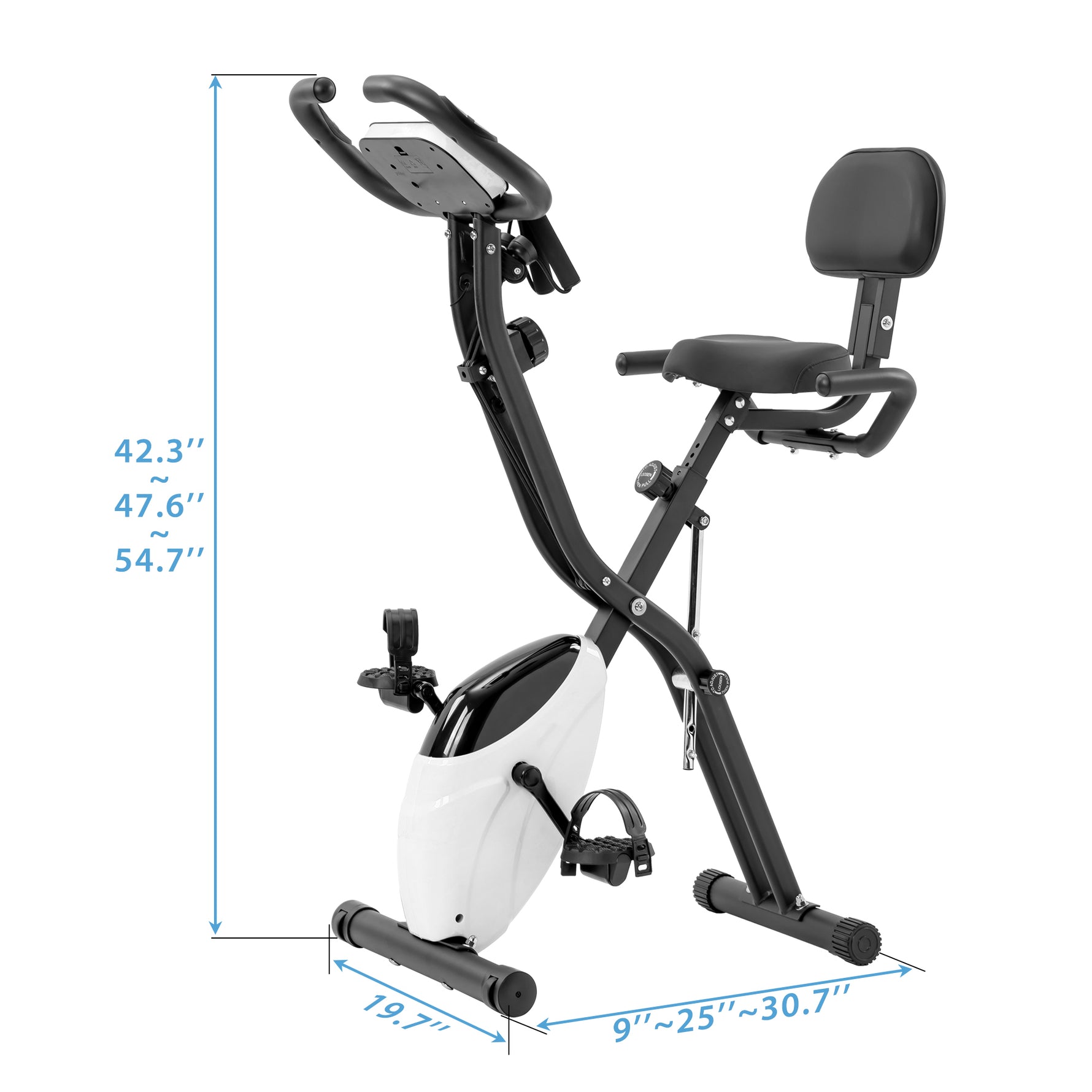 Folding Stationary Bike with 16-Level Magnetic Resistance, 300 lb Capacity detail image 47