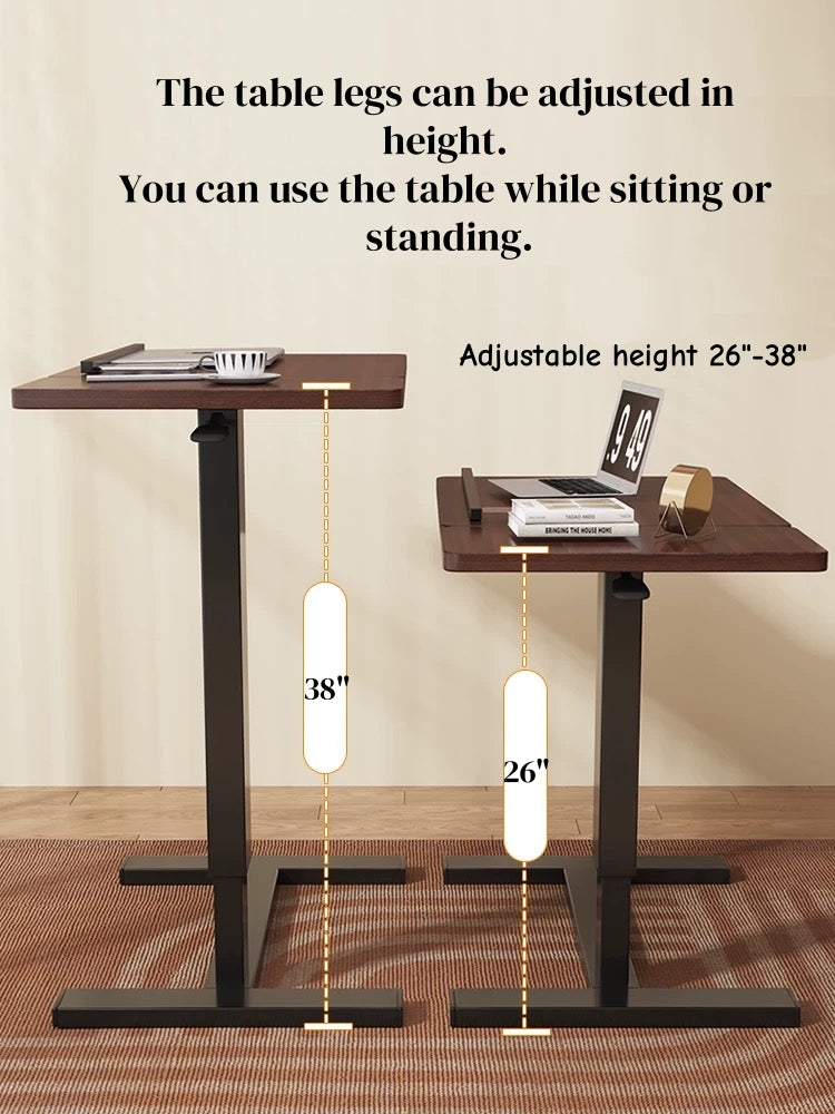Height Adjustable Rolling Overbed Laptop Desk mobile laptop workstation