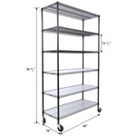 6-Tier NSF Wire Shelving Unit, 6000 lb Capacity for workshop, garage, storage, or utility use