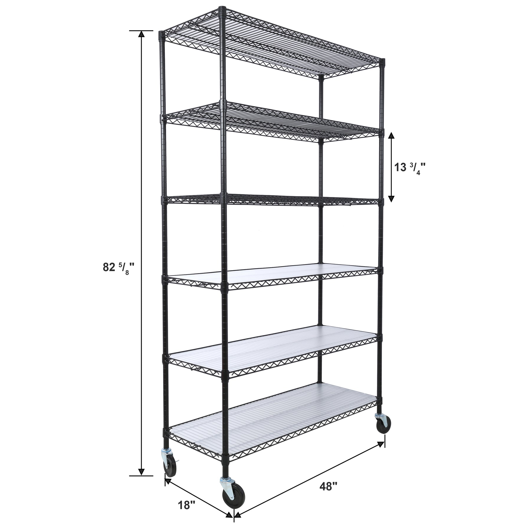 6-Tier NSF Wire Shelving Unit, 6000 lb Capacity for workshop, garage, storage, or utility use