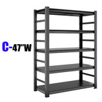 5-Tier Heavy-Duty Adjustable Metal Storage Rack for workshop, garage, storage, or utility use