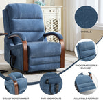 Power Chenille Lift Recliner Chair Dual Motor Infinite Position Up to 350 Pounds detail image 8