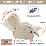 Dual-Motor Leather-Air Power Lift Recliner detail image 80
