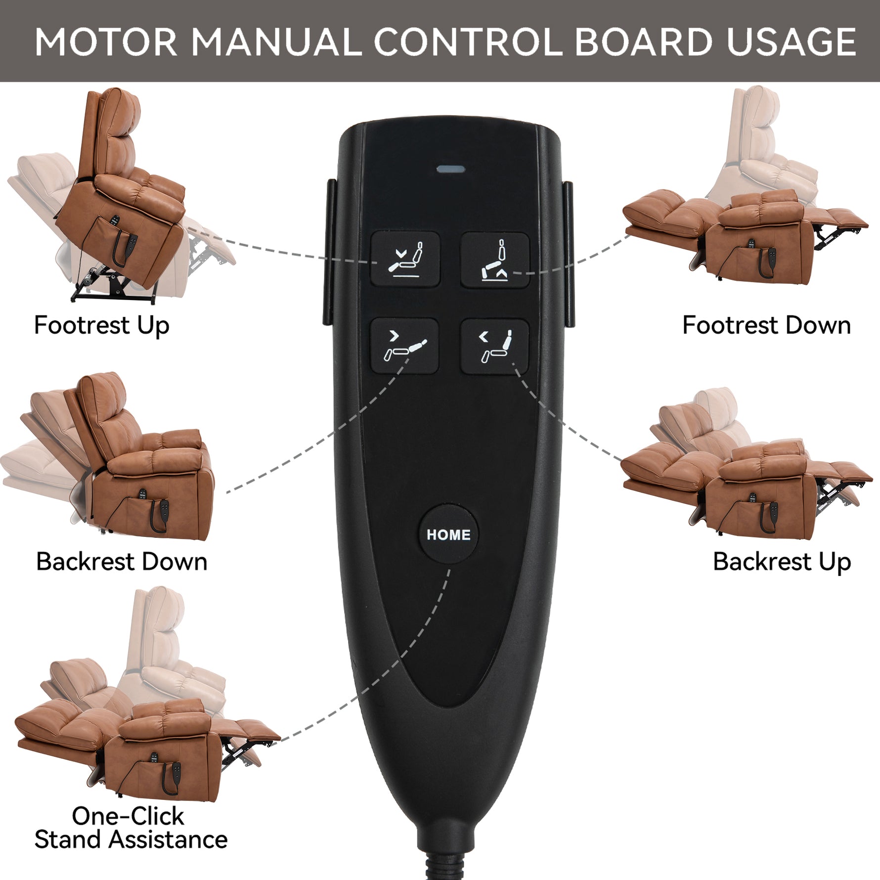 Dual-Motor Power Lift Recliner with Heat & Massage, 350 lb Capacity detail image 155