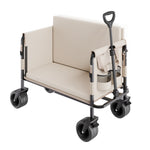 VEVOR Foldable Wagon Cart with Bench Conversion for workshop, garage, storage, or utility use