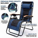 Oversized Padded Zero Gravity Chair with Cup Holder, 400 lb Capacity detail image 28