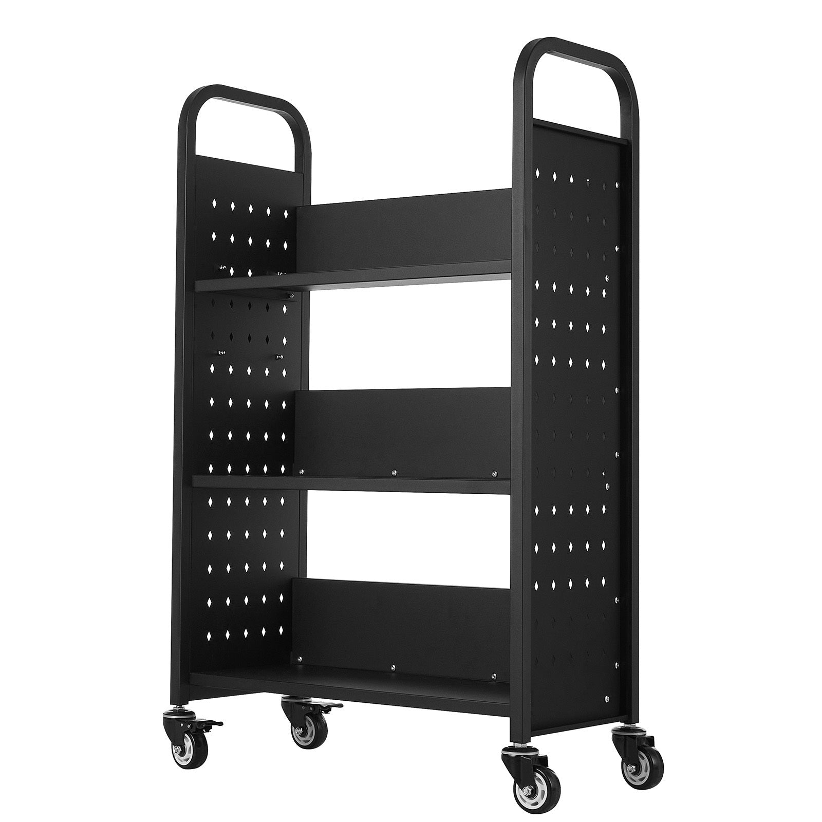 Heavy-Duty Rolling Utility Service Cart with 360° Swivel Wheels for workshop, garage, storage, or utility use