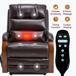 Dual-Motor Leather-Air Power Lift Recliner detail image 8