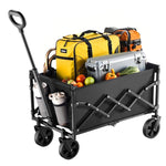 VEVOR Foldable Wagon Cart with Bench Conversion for workshop, garage, storage, or utility use