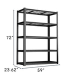 59" Heavy-Duty Metal Garage Storage Rack for workshop, garage, storage, or utility use
