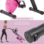 Folding Stationary Bike with 16-Level Magnetic Resistance, 300 lb Capacity detail image 7