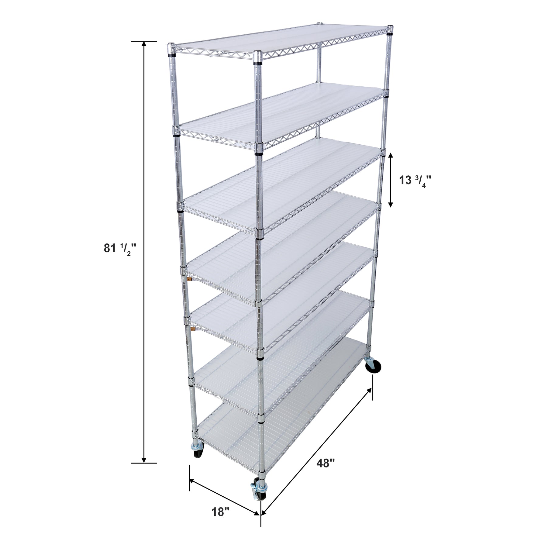 7-Tier Adjustable Wire Shelving Unit, 2450 lb Capacity for workshop, garage, storage, or utility use