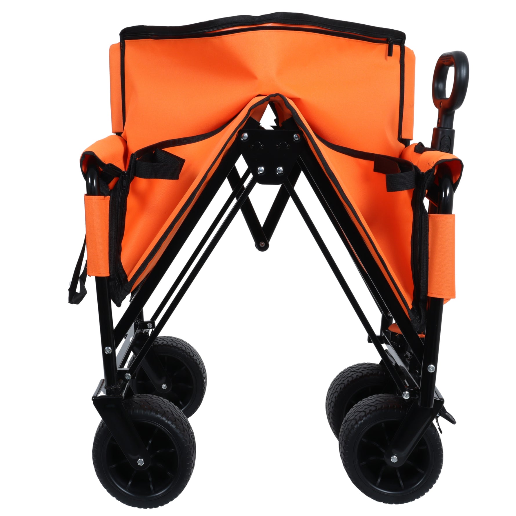 3-in-1 Folding Wagon Cart with Bench Seat & Storage for workshop, garage, storage, or utility use