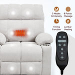 Chenille Dual-Motor Power Lift Recliner, 350 lb Capacity detail image 6
