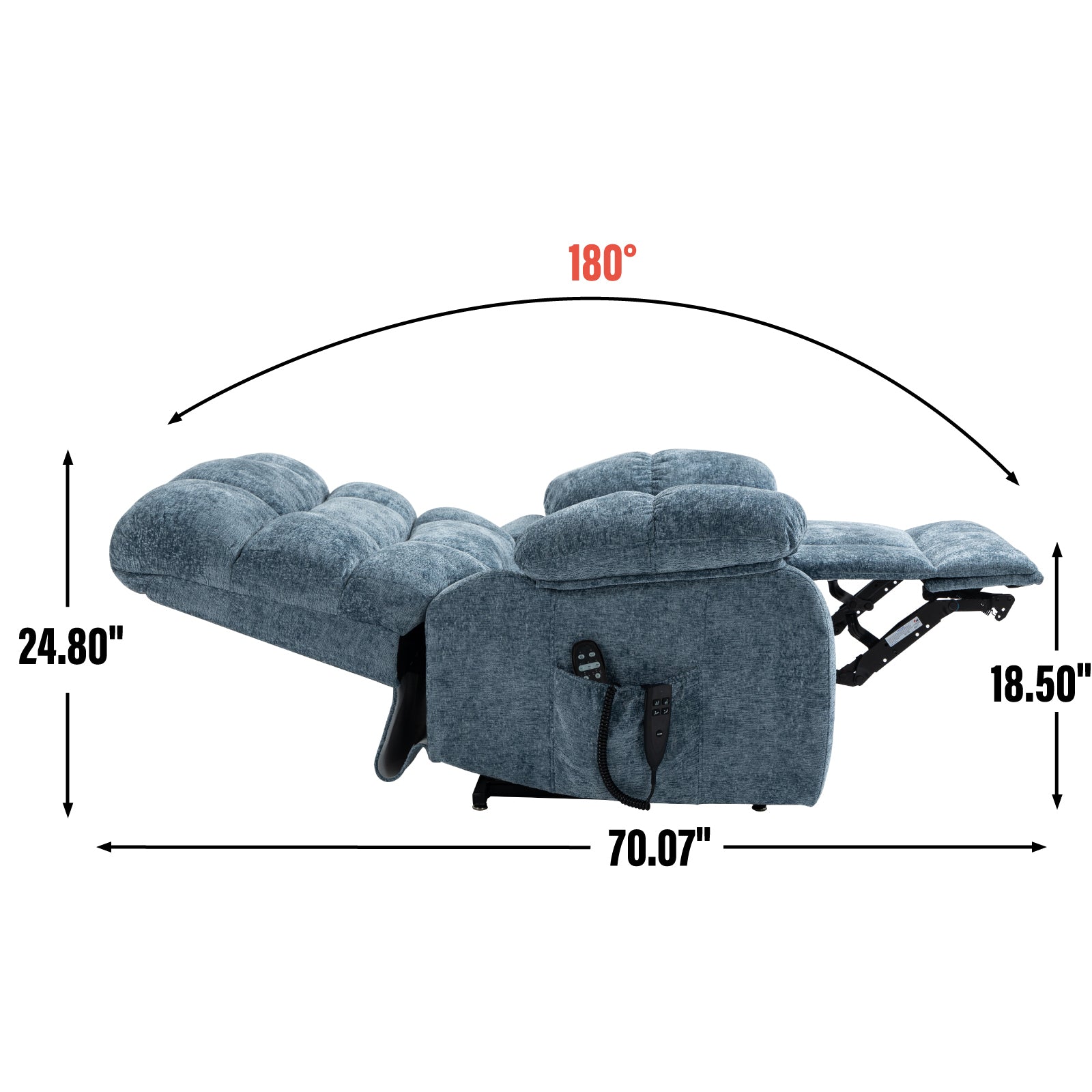 Dual-Motor Lift Recliner with Heat & Massage, 350 lb Capacity detail image 31