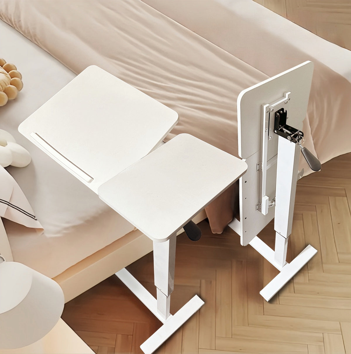 Height Adjustable Rolling Overbed Laptop Desk mobile laptop workstation