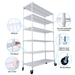 6-Tier NSF Wire Shelving Unit, 6000 lb Capacity for workshop, garage, storage, or utility use