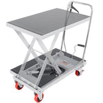 Manual Hydraulic Scissor Lift Table Cart with Non-Slip Pad for workshop, garage, storage, or utility use