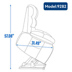 Dual-Motor Lift Recliner with Heat & Massage, 350 lb Capacity detail image 52