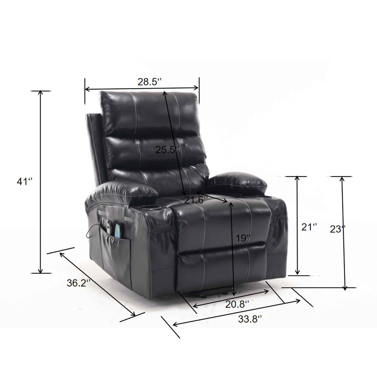 Electric Power Lift Recliner with 21" Seat Width detail image 20