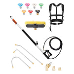 21 ft telescoping pressure washer wand with brush head and harness