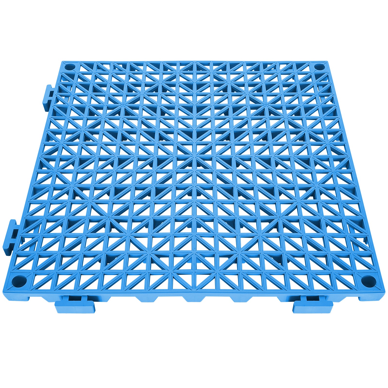 PVC Interlocking Drainage Garage Floor Tiles, 12" x 12" x 0.5" for workshop, garage, storage, or utility use