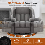 Swivel Rocker Recliner Chair with Vibration Massage, Heat, USB Port and Cup Holderrs detail image 31