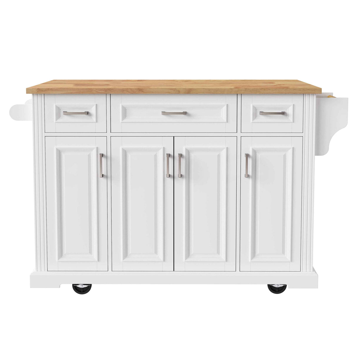 54 in. Rolling Kitchen Island with Drop Leaf & Storage product view 13