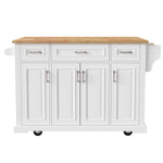 54 in. Rolling Kitchen Island with Drop Leaf & Storage product view 13