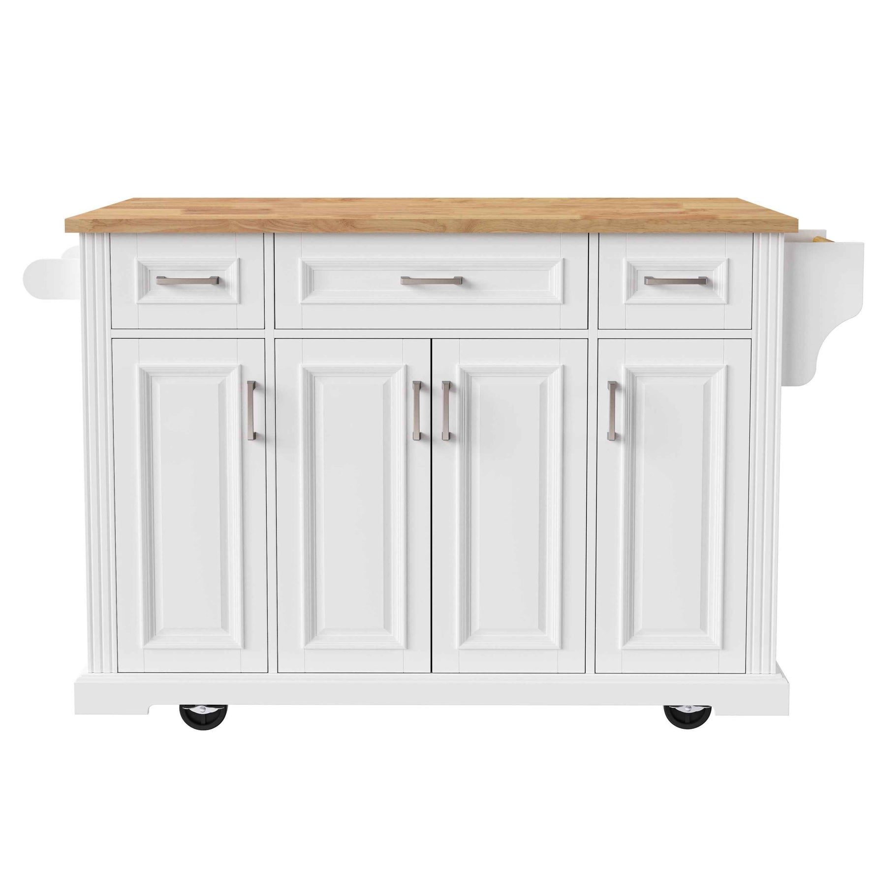 54 in. Rolling Kitchen Island with Drop Leaf & Storage product view 13
