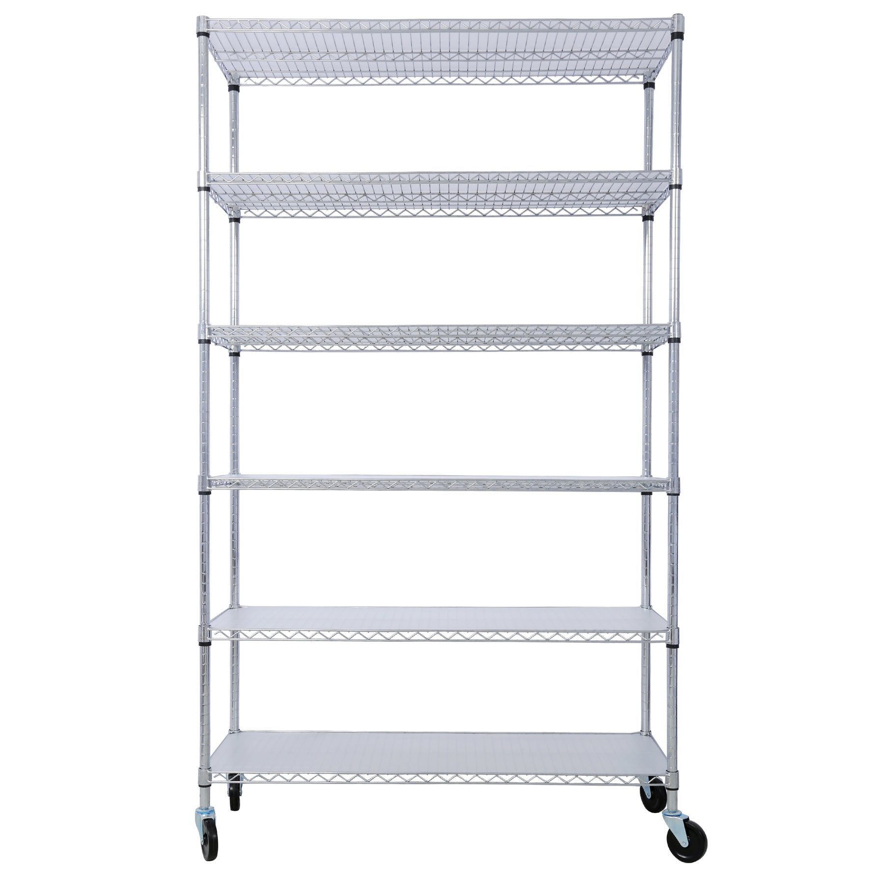 6-Tier NSF Wire Shelving Unit, 6000 lb Capacity for workshop, garage, storage, or utility use