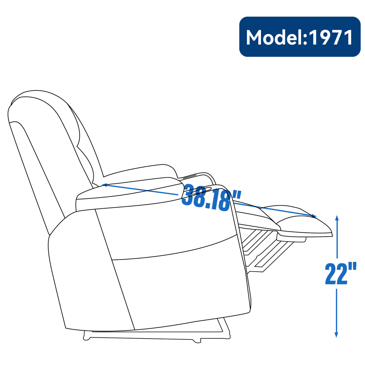 Large Dual-Motor Power Lift Heat & Massage Recliner detail image 19