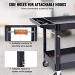 Heavy-Duty Rolling Utility Service Cart with 360° Swivel Wheels for workshop, garage, storage, or utility use