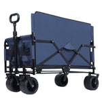 3-in-1 Folding Wagon Cart with Bench Seat & Storage for workshop, garage, storage, or utility use