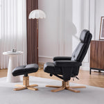 Modern Heated Massage 360° Swivel Recliner Accent Chair with Ottoman, Ergonomic detail image 32