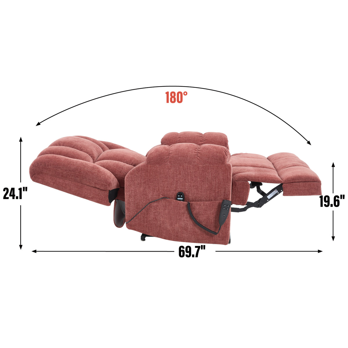 Dual-Motor Heat & Massage Power Lift Recliner, 350 lb Capacity detail image 89