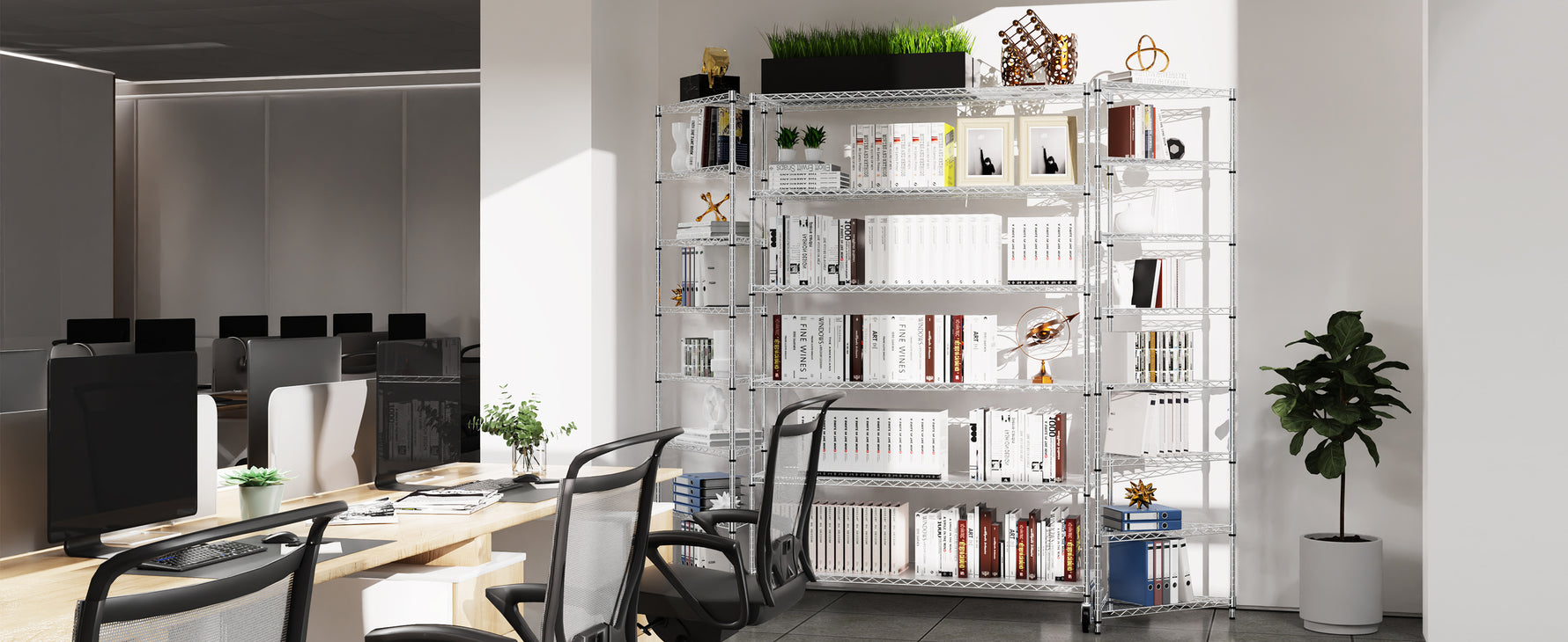 Heavy-Duty NSF Adjustable Wire Shelving Unit with Wheels & Shelf Liners for workshop, garage, storage, or utility use