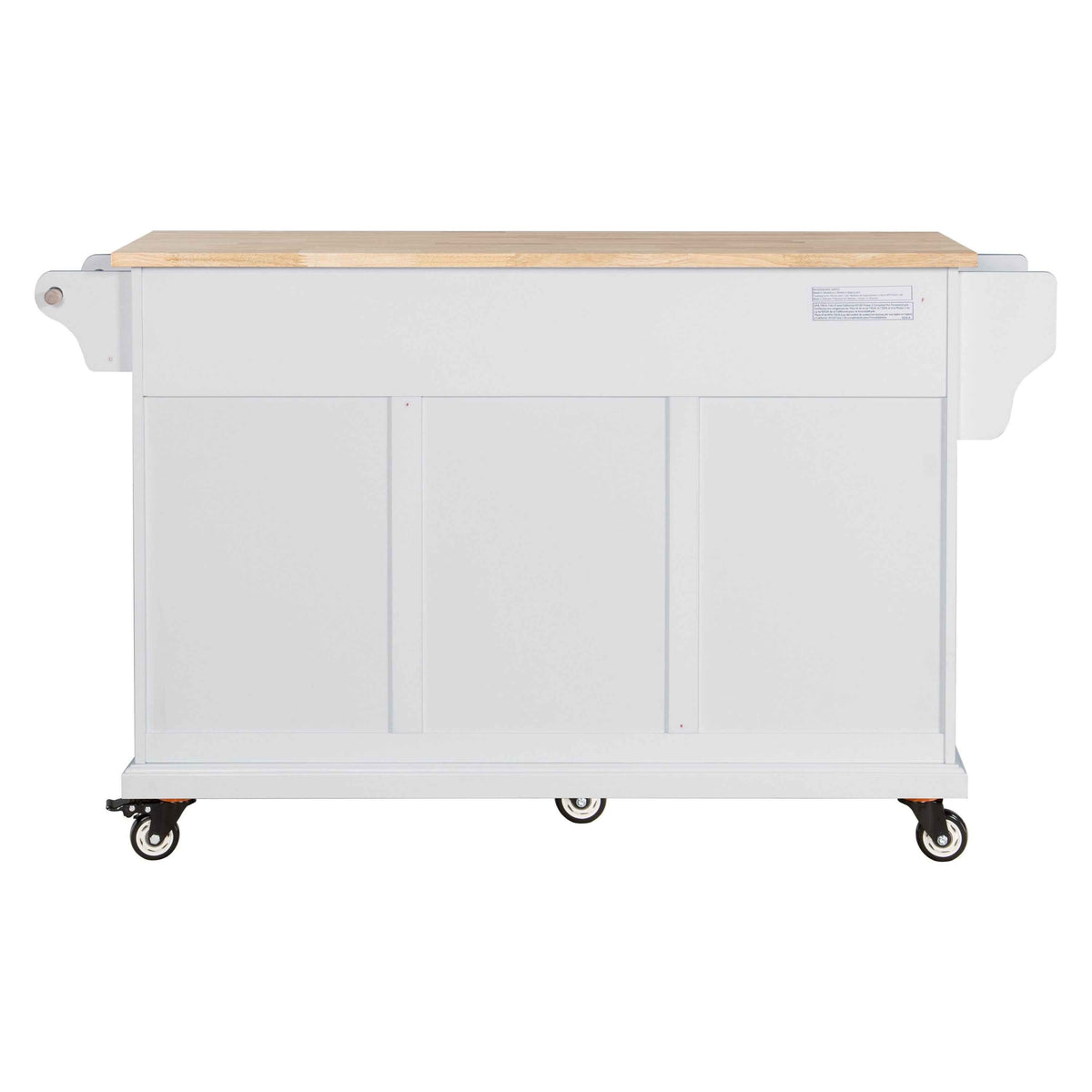 Rubberwood Kitchen Cart with 5 Drawers & Storage Cabinet product view 14