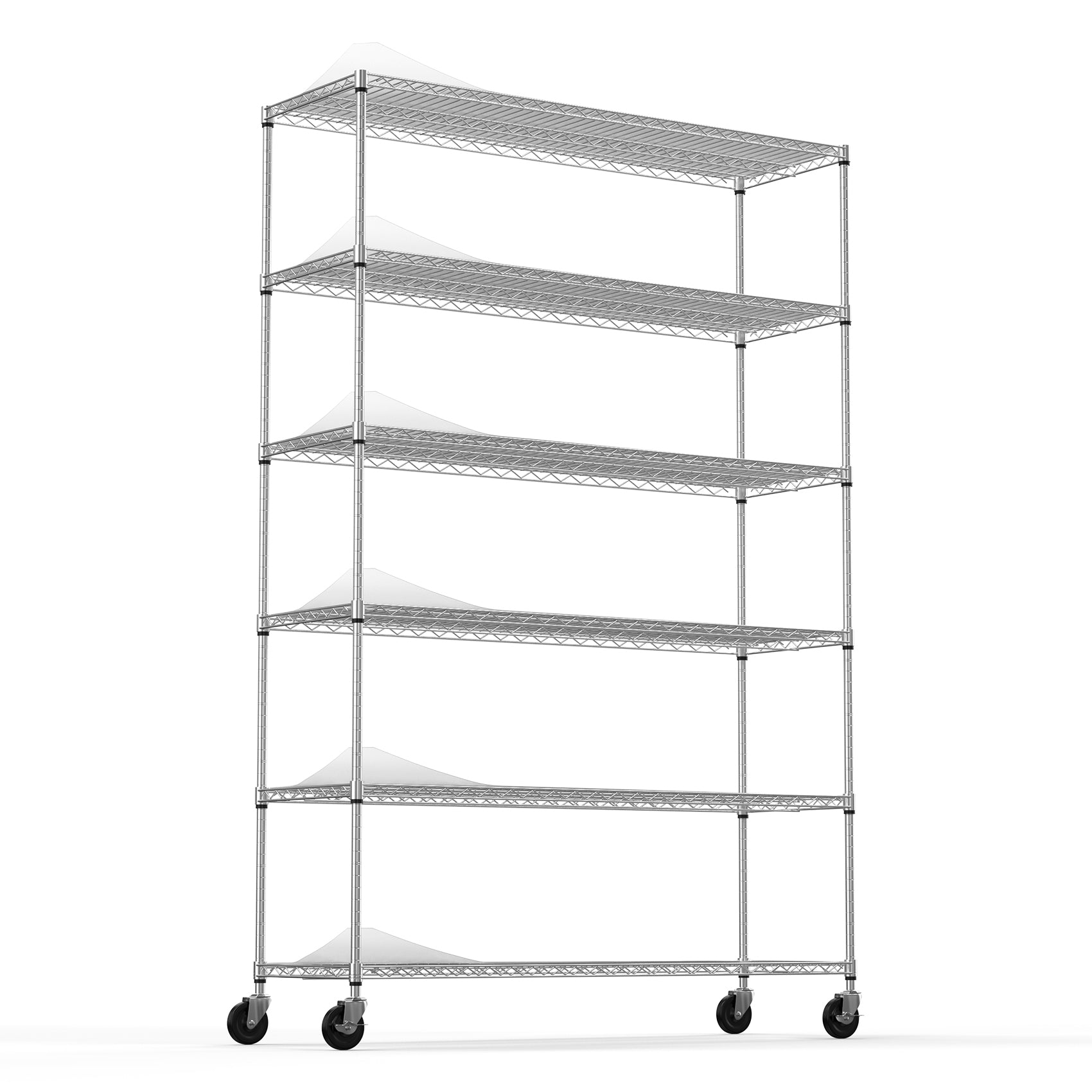 Heavy-Duty NSF Adjustable Wire Shelving Unit with Wheels & Shelf Liners for workshop, garage, storage, or utility use