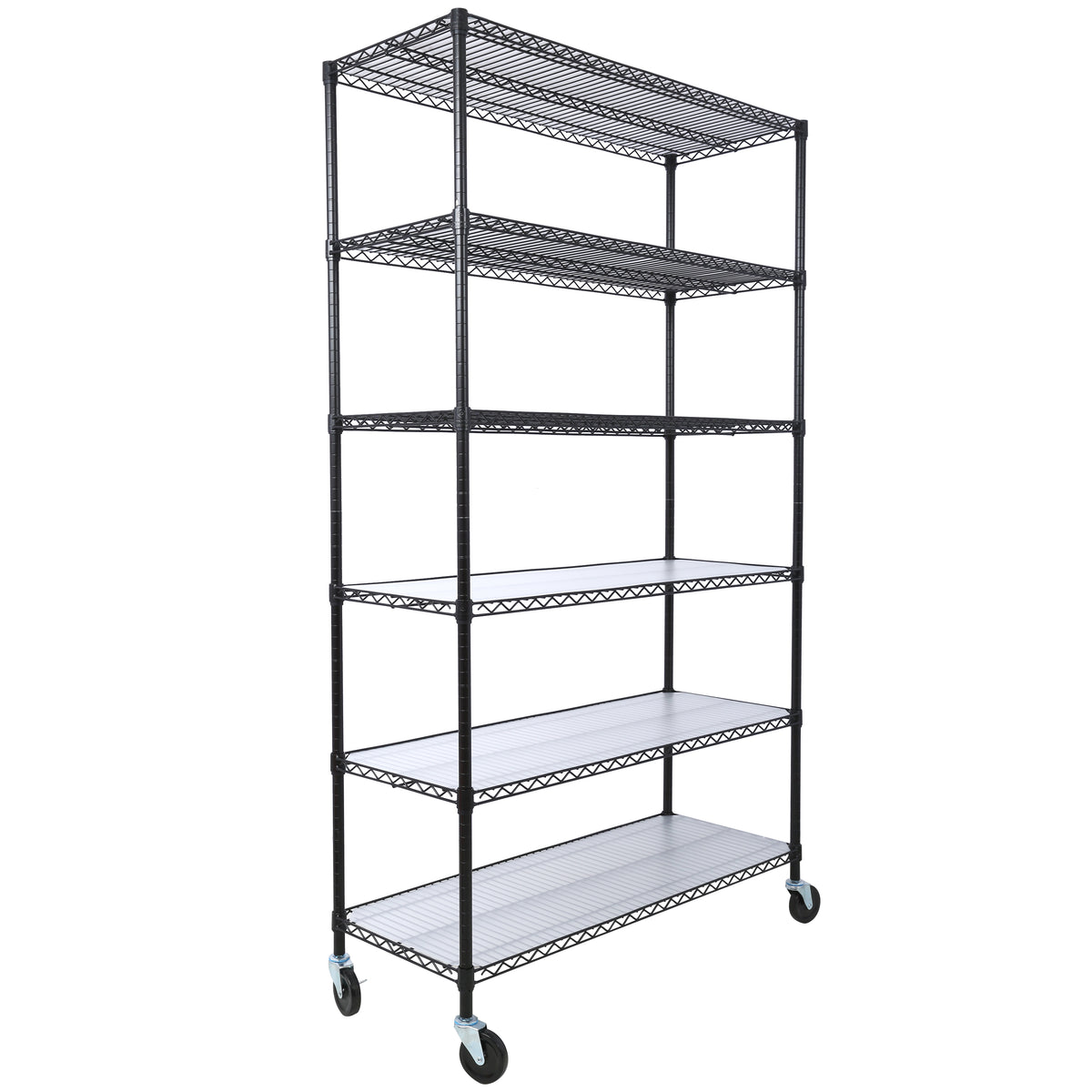 6-Tier NSF Wire Shelving Unit, 6000 lb Capacity for workshop, garage, storage, or utility use