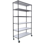 6-Tier NSF Wire Shelving Unit, 6000 lb Capacity for workshop, garage, storage, or utility use