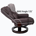 8-Point Massage Recliner with Ottoman, Heated Reclining Chair, Bent Wood Base detail image 28