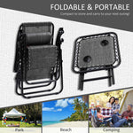Outsunny Zero Gravity Chair Set with Side Table and Cup Holder detail image 13