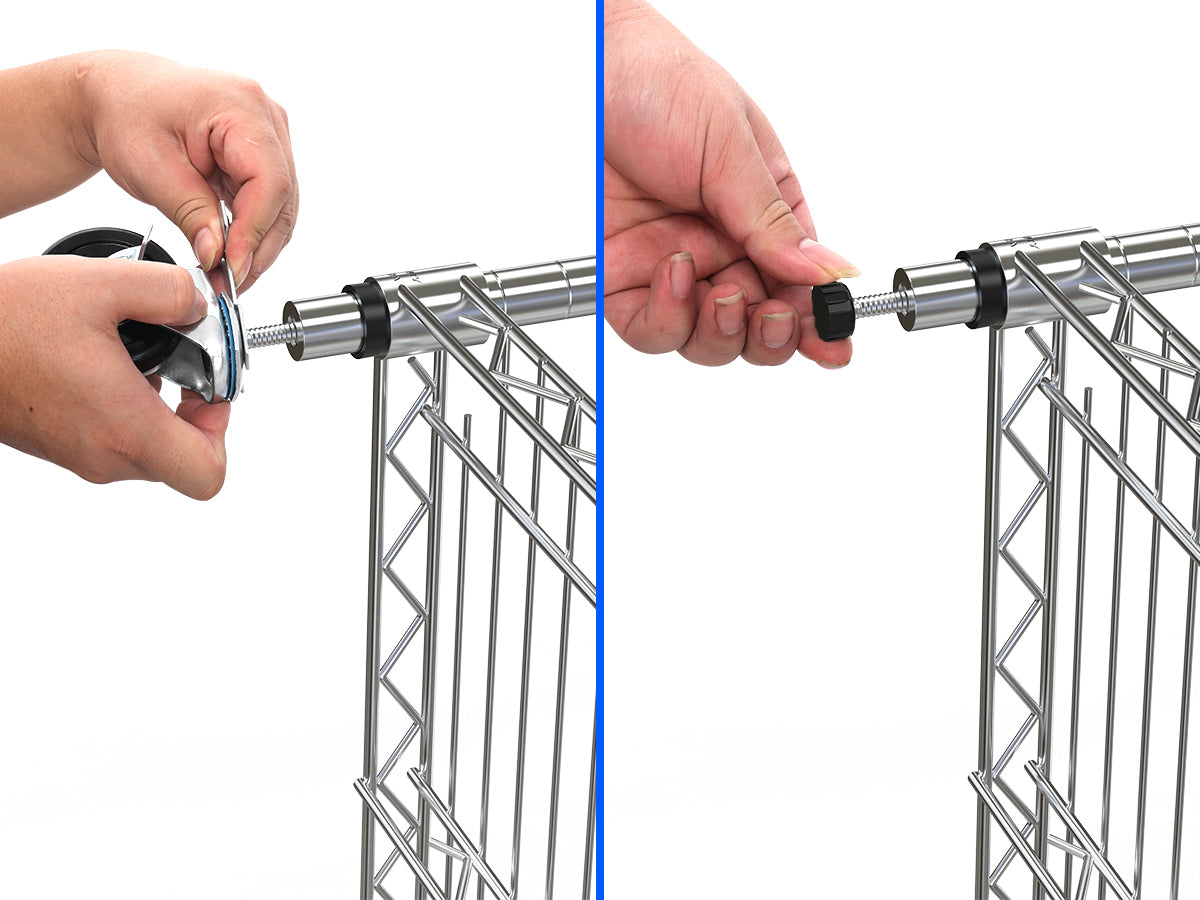 Heavy-Duty NSF Adjustable Wire Shelving Unit with Wheels & Shelf Liners for workshop, garage, storage, or utility use